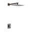 Conjunto de ducha 1 vía rociador Toscana black gun metal de Imex